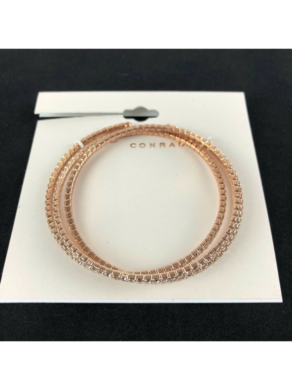 LC Lauren Conrad Bracelet Copper-Tone Coil Wrap with Rhinestones